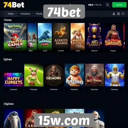 A multiplicidade de jogos disponíveis no 74bet